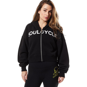 🐾SoulCycle Women's Black  Marissa Zip-Up Hoodie size S NWT